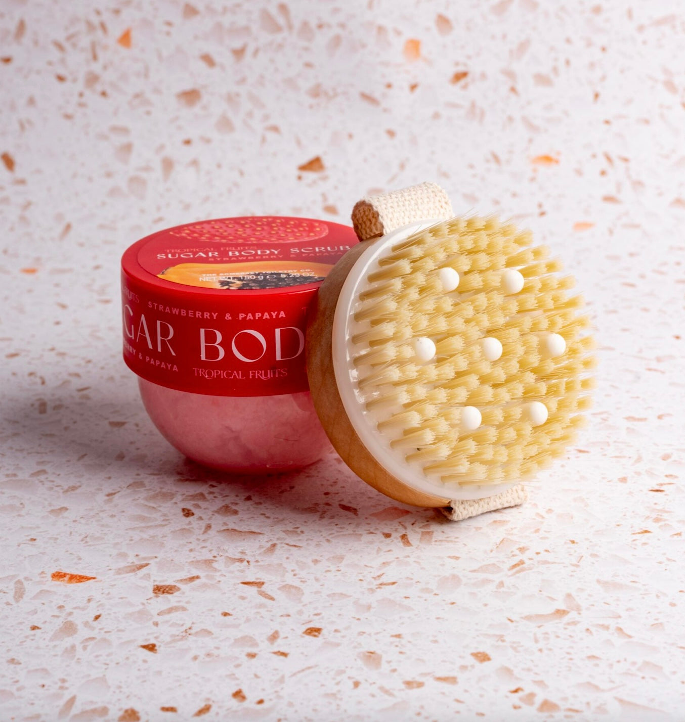 Tropical fruits Strawberry-Papaya Body Scrub
