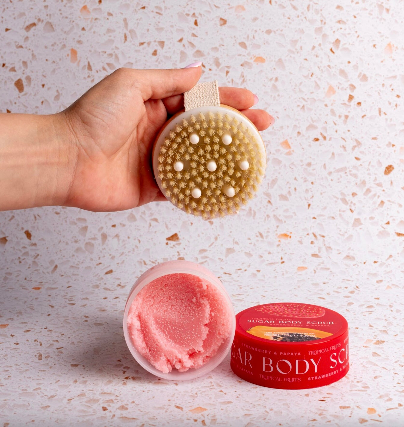 Tropical fruits Strawberry-Papaya Body Scrub