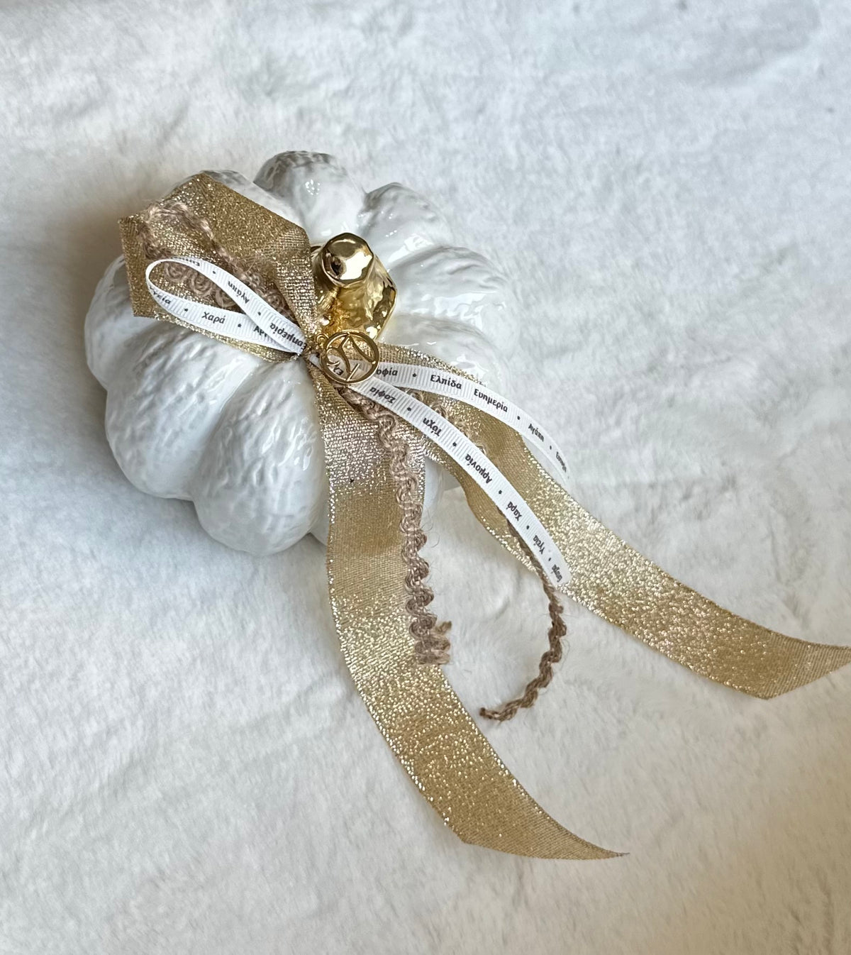 Ceramic Pumpkin Charm